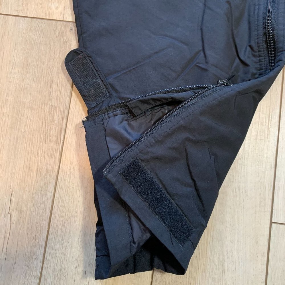 Vintage LL Bean Ski Pants Full Side Zip Thinsulate Mens Size Regular Large Black - Picture 3 of 12